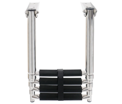 vidaXL saliekamas laivu kāpnes, 4 pakāpieni, nerūsējošs tērauds