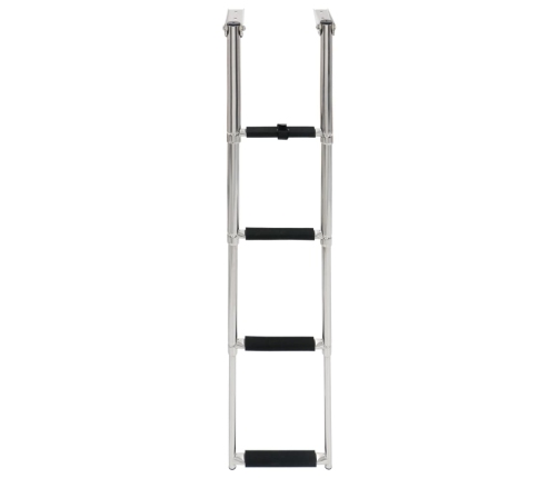 vidaXL saliekamas laivu kāpnes, 4 pakāpieni, nerūsējošs tērauds