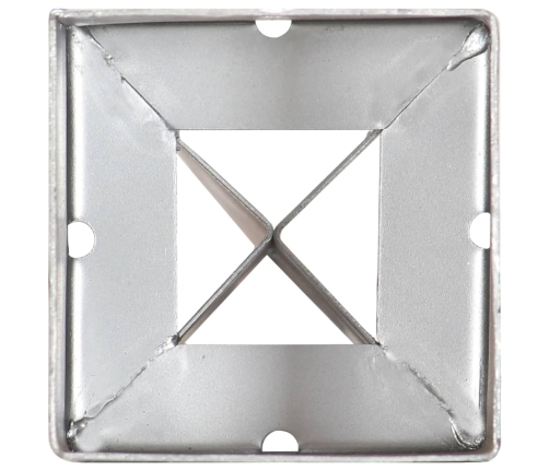 vidaXL zemes mietiņi, 12 gab., sudraba krāsa, 9x9x90 cm, tērauds