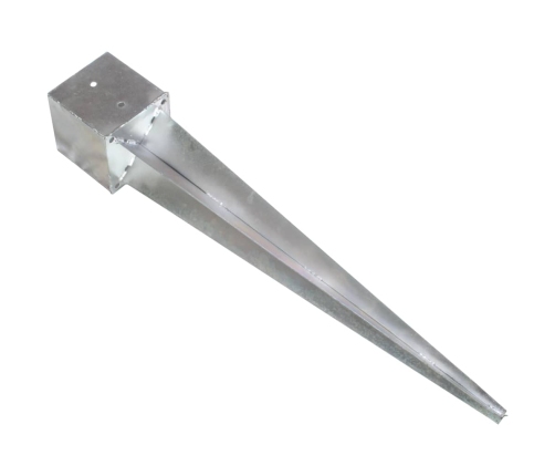 Zemes Mietiņi, 2 Gab., Sudraba Krāsa, 14X14X91 Cm, Tērauds Vidaxl