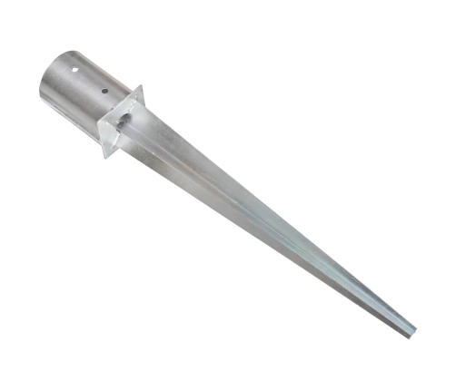 vidaXL zemes mietiņi, 6 gab., sudraba krāsa, 10x76 cm, tērauds