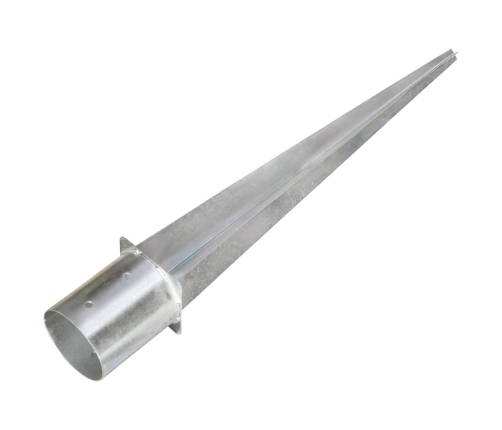 vidaXL zemes mietiņi, 2 gab., sudraba krāsa, 12x91 cm, tērauds