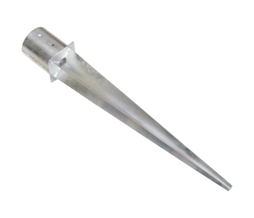 vidaXL zemes mietiņi, 2 gab., sudraba krāsa, 12x91 cm, tērauds