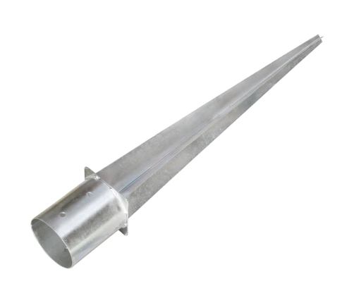 vidaXL zemes mietiņi, 6 gab., sudraba krāsa, 12x91 cm, tērauds