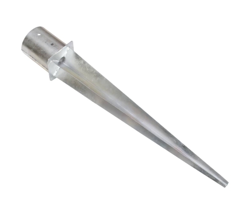 vidaXL zemes mietiņi, 6 gab., sudraba krāsa, 12x91 cm, tērauds