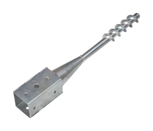 vidaXL zemes mietiņi, 2 gab., sudraba krāsa, 7x7x56 cm, tērauds