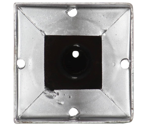 vidaXL zemes mietiņi, 2 gab., sudraba krāsa, 9x9x56 cm, tērauds