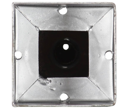 vidaXL zemes mietiņi, 6 gab., sudraba krāsa, 9x9x56 cm, tērauds