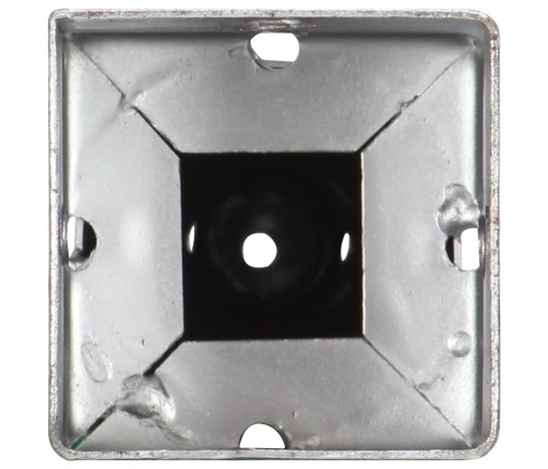 vidaXL zemes mietiņi, 2 gab., sudraba krāsa, 10x10x57 cm, tērauds