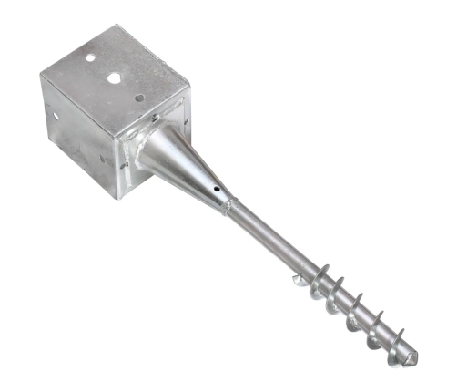 vidaXL zemes mietiņi, 6 gab., sudraba krāsa, 12x12x56 cm, tērauds