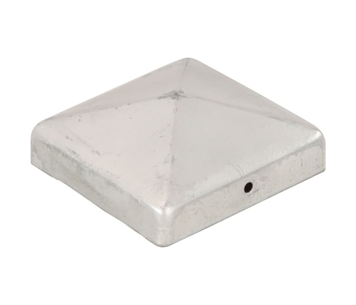 vidaXL stabu cepurītes, 6 gab,. cinkots tērauds, 91x91 mm