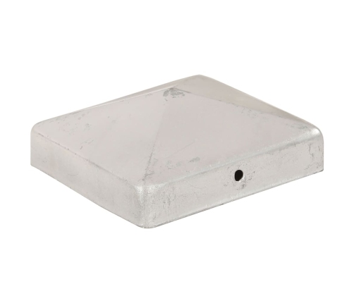 vidaXL stabu cepurītes, 6 gab,. cinkots tērauds, 91x91 mm