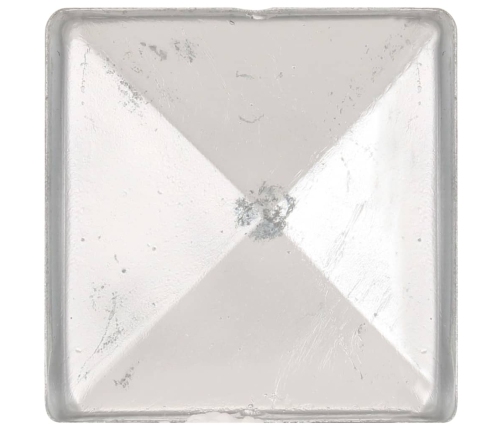 vidaXL stabu cepurītes, 6 gab,. cinkots tērauds, 91x91 mm