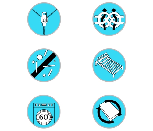 vidaXL virsmatracis atsperu gultai, 200x180x5 cm