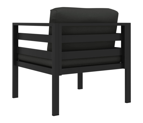 Vienvietīgs Dīvāns Ar Matračiem, Alumīnijs, Antracītpelēks  Vidaxl