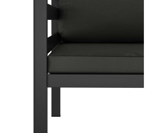 Vienvietīgs Dīvāns Ar Matračiem, Alumīnijs, Antracītpelēks  Vidaxl
