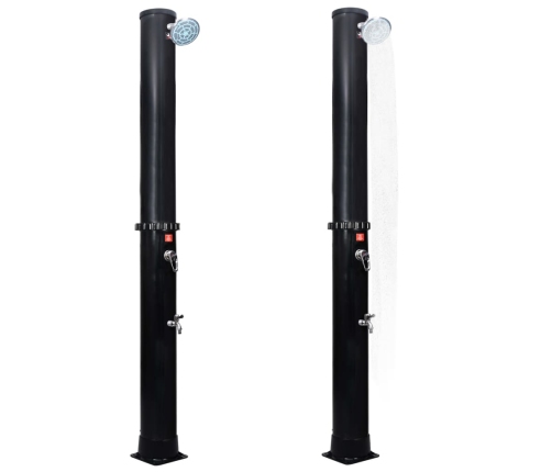 vidaXL āra solārā duša ar dušas galvu un krānu, 40 L