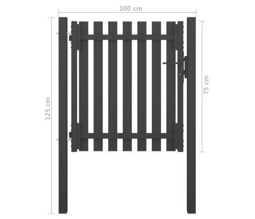 vidaXL žoga vārti, 1x1,25 m, tērauds, antracītpelēki
