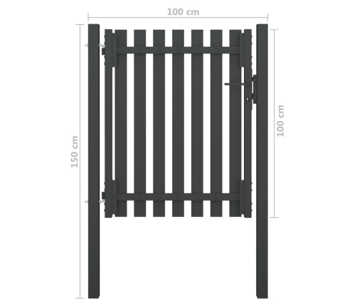 vidaXL žoga vārti, 1x1,5 m, tērauds, antracītpelēki