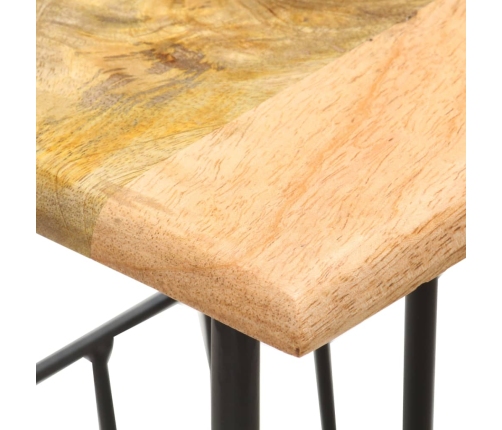 vidaXL žurnālu plaukts, 40x30x50 cm, mango masīvkoks un tērauds