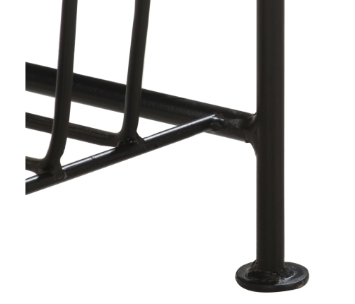 vidaXL žurnālu plaukts, 40x30x50 cm, mango masīvkoks un tērauds