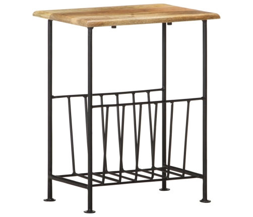 vidaXL žurnālu plaukts, 40x30x50 cm, mango masīvkoks un tērauds