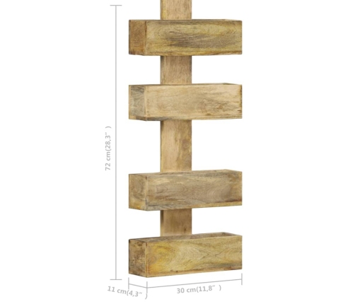 Žurnālu Plaukts, 30X11X72 Cm, Mango Masīvkoks Vidaxl