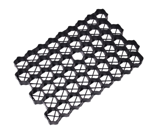 vidaXL zāliena režģi, 16 gab., 60x40x3 cm, melna plastmasa