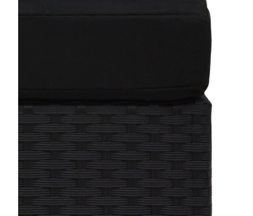 Vidējais Moduļu Dīvāns, Melna Pe Rotangpalma Vidaxl