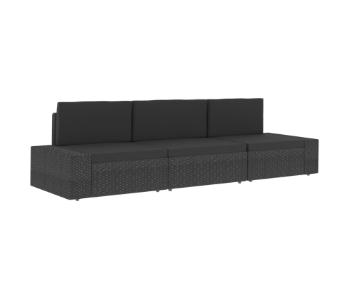 Vidējais Moduļu Dīvāns, Pelēka Pe Rotangpalma Vidaxl