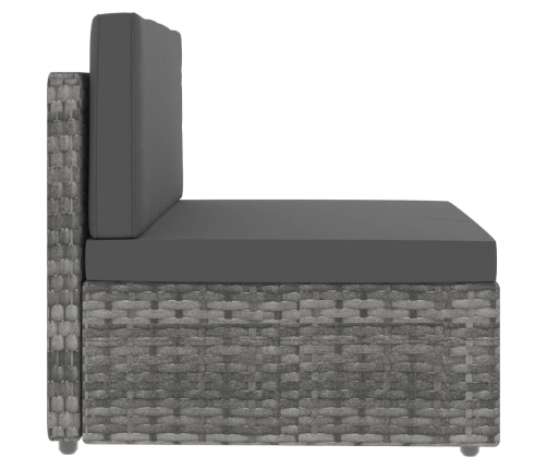 Vidējais Moduļu Dīvāns, Pelēka Pe Rotangpalma Vidaxl