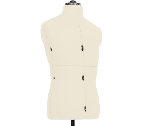 vidaXL vīriešu manekens, regulējams, krēmkrāsas, 37-45