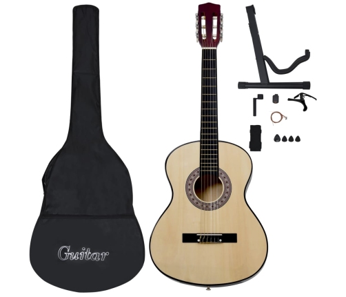 vidaXL 12-daļīgs klasiskās ģitāras komplekts iesācējiem, 4/4, 39
