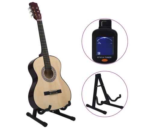 vidaXL 12-daļīgs klasiskās ģitāras komplekts iesācējiem, 4/4, 39