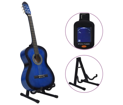 vidaXL 12-daļīgs klasiskās ģitāras komplekts iesācējiem, 4/4, 39