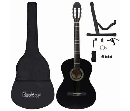 vidaXL 12-daļīgs klasiskās ģitāras komplekts iesācējiem, 4/4, 39