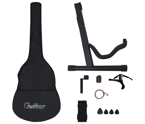 vidaXL 12-daļīgs klasiskās ģitāras komplekts iesācējiem, 4/4, 39