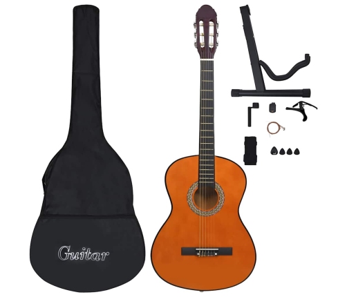 vidaXL 12-daļīgs klasiskās ģitāras komplekts iesācējiem, 4/4, 39