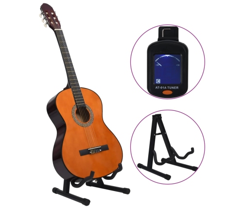 vidaXL 12-daļīgs klasiskās ģitāras komplekts iesācējiem, 4/4, 39