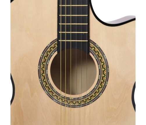 vidaXL 12-daļīgs ģitāras komplekts ar 6 stīgām un ekvalaizeru