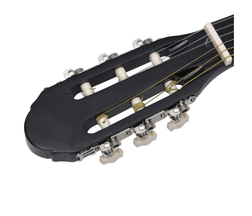 vidaXL klasiskā ģitāra, ekvalaizers, 6 stīgas, vesterna stils, melna