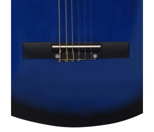 vidaXL 12-daļīgs ģitāras komplekts ar 6 stīgām un ekvalaizeru, zila