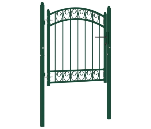 vidaXL žoga vārti ar arkveida formu, 100x100 cm, zaļi, tērauds