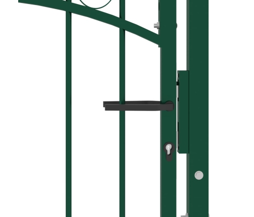 vidaXL žoga vārti ar arkveida formu, 100x100 cm, zaļi, tērauds