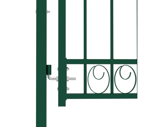 vidaXL žoga vārti ar arkveida formu, 100x100 cm, zaļi, tērauds