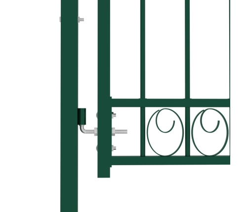 vidaXL žoga vārti ar arkveida formu, 100x125 cm, zaļi, tērauds