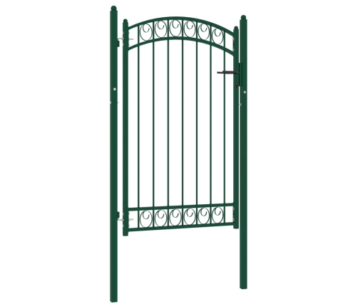vidaXL žoga vārti ar arkveida formu, zaļi, 100x150 cm, tērauds