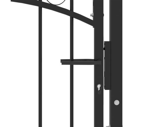 vidaXL žoga vārti ar arkveida formu, 100x100 cm, melni, tērauds