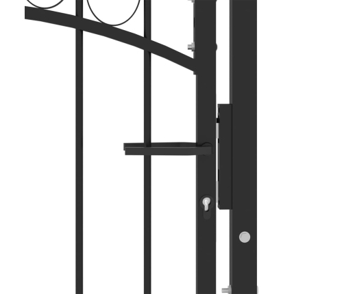 vidaXL žoga vārti ar arkveida formu, 100x125 cm, melni, tērauds