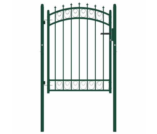 Žoga Vārti Ar Pīķiem Augšpusē, 100X125 Cm, Zaļš Tērauds Vidaxl